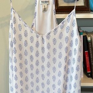 Old Navy Women's, Petite/Large, White Tiered Floral-Print Mini Cami Swing Dress
